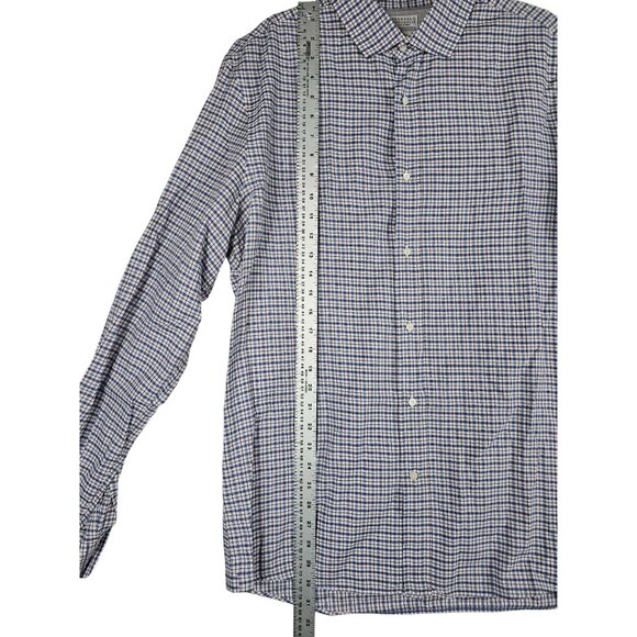 Brunello Cucinelli White Blue Red Check Button-Down Shirt XXXL Leisure Fit - Picture 5 of 12